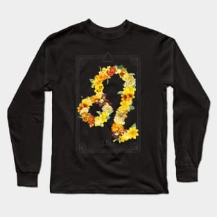 Floral Zodiac Sign: Leo Long Sleeve T-Shirt